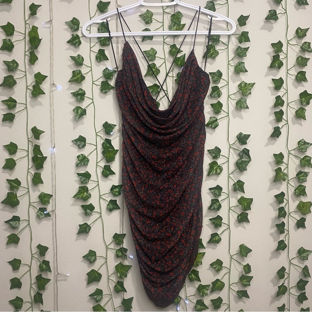 Garage ruched mini dress